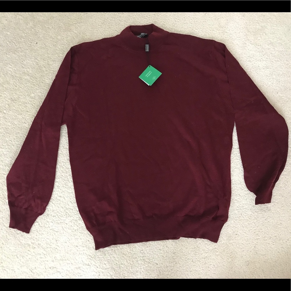 NWT Men’s Gionfriddo Italian lightweight wool mock turtleneck sweater
